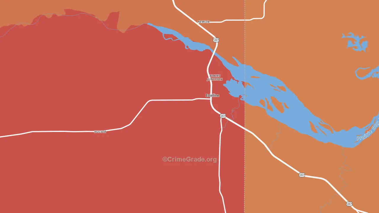 79233, TX Map of Drug-Related Crime Rates
