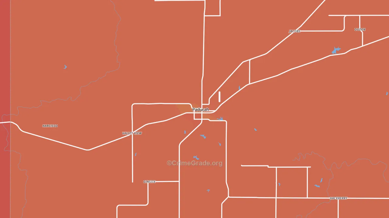 79248, TX Map of Drug-Related Crime Rates