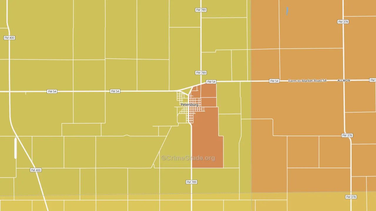79250, TX Map of Drug-Related Crime Rates