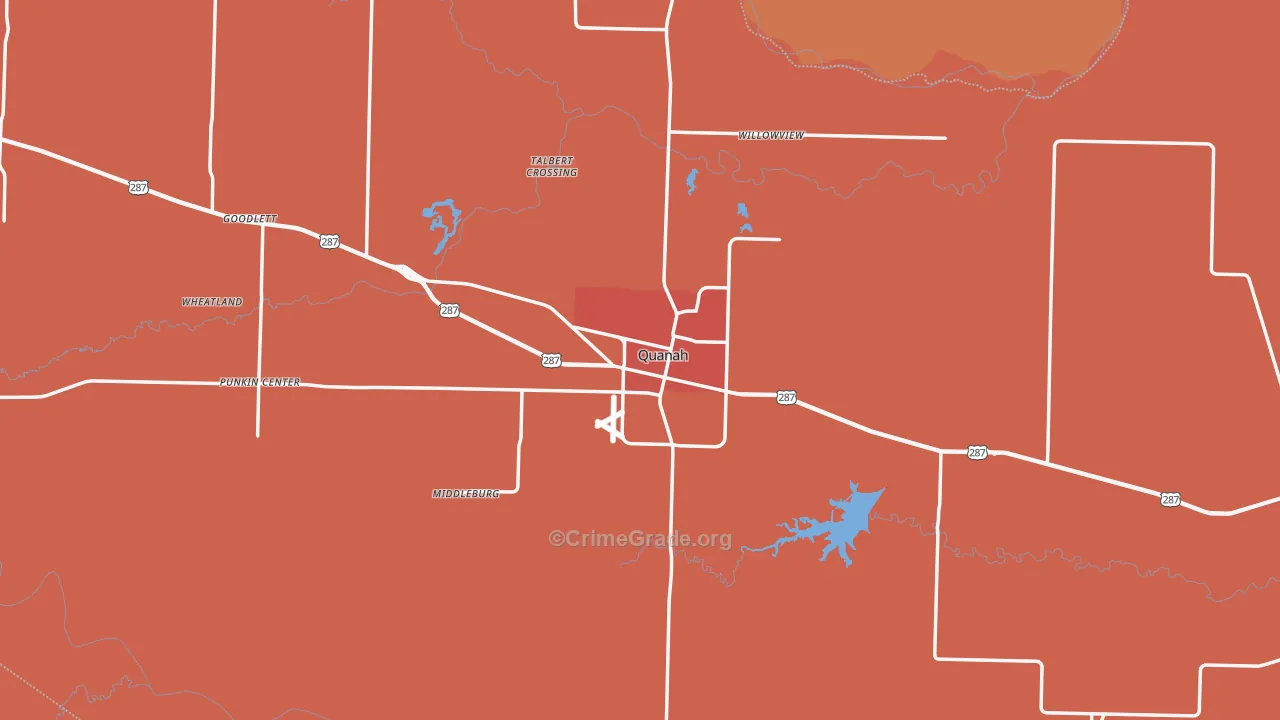 79252, TX Map of Drug-Related Crime Rates