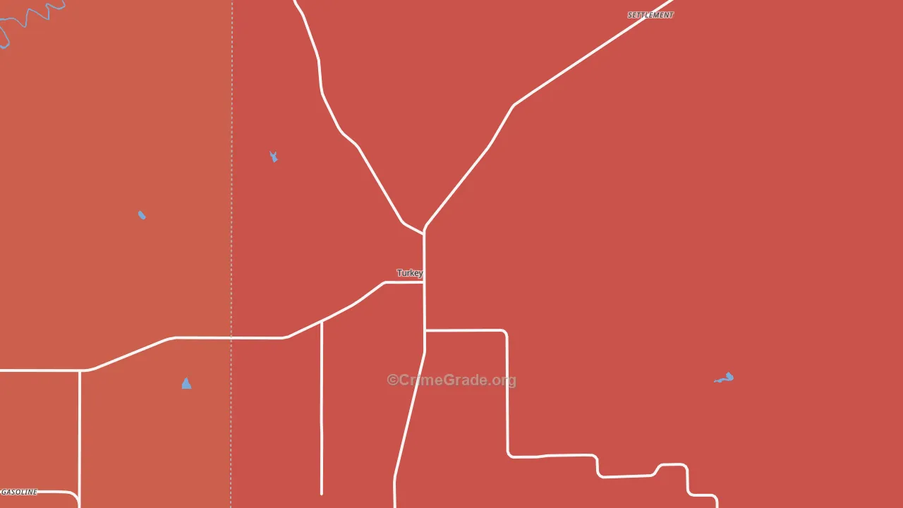 79261, TX Map of Drug-Related Crime Rates