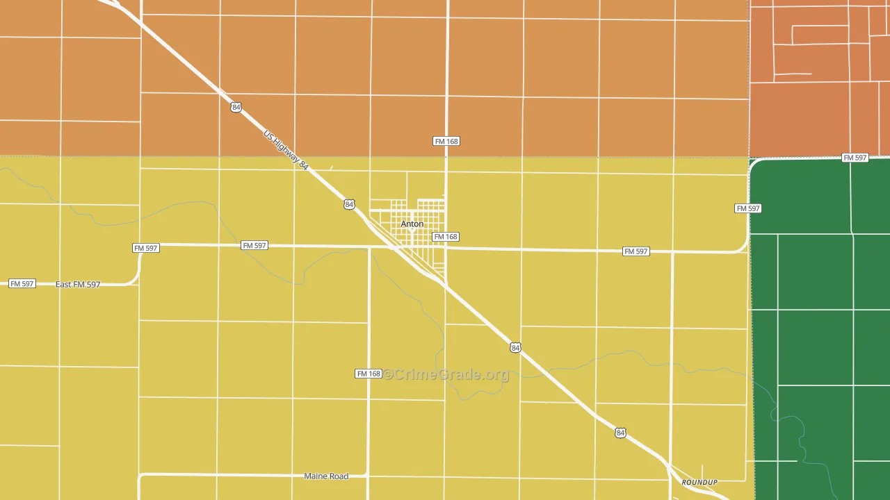 79313, TX Map of Drug-Related Crime Rates