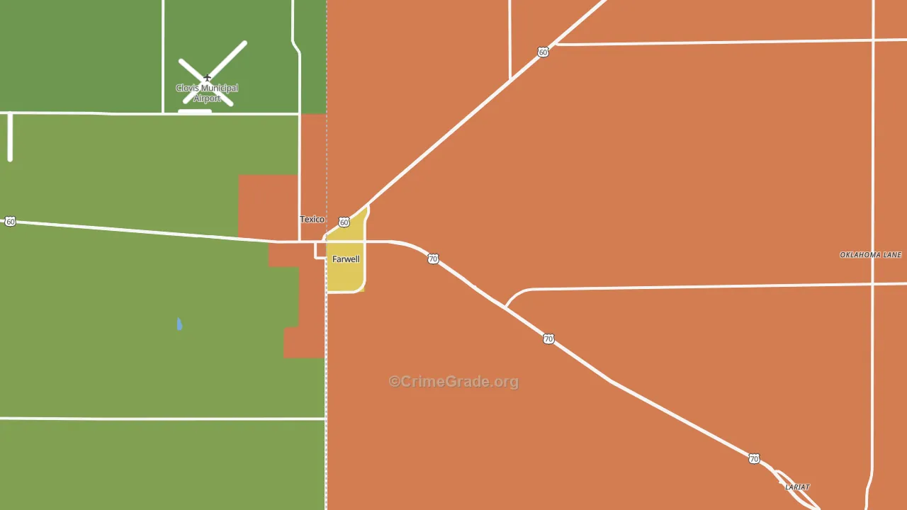 79325, TX Map of Drug-Related Crime Rates