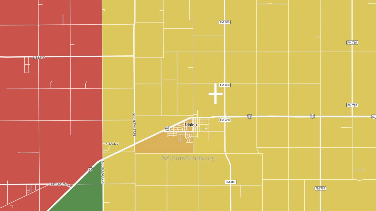 79329, TX Map of Drug-Related Crime Rates
