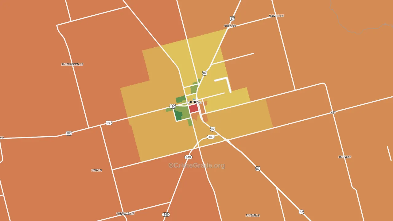 79331, TX Map of Drug-Related Crime Rates