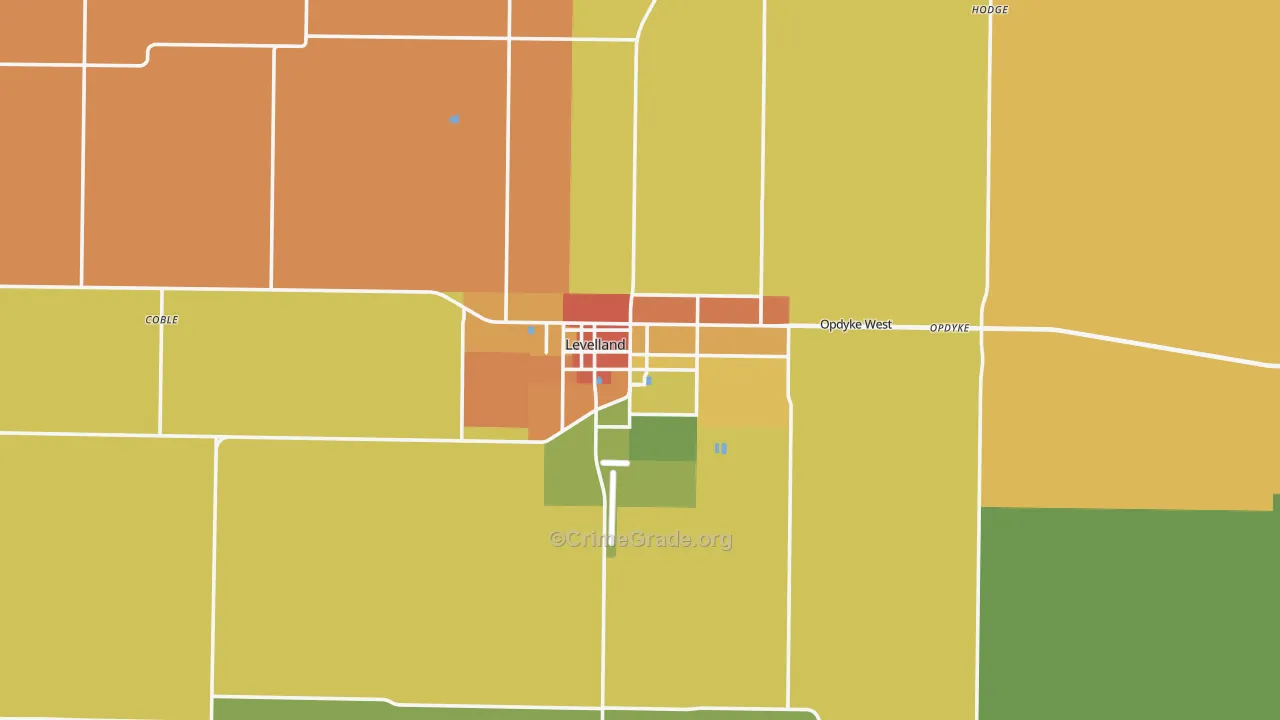 79336, TX Map of Drug-Related Crime Rates