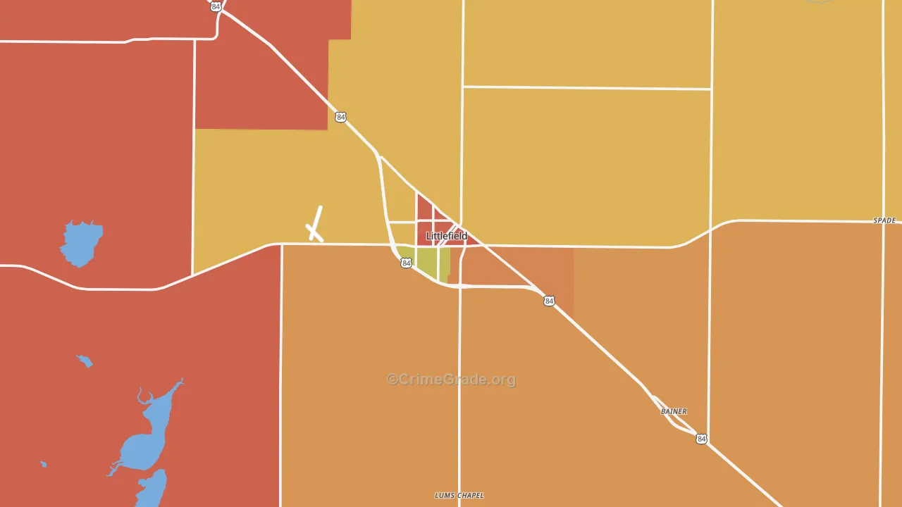 79339, TX Map of Drug-Related Crime Rates