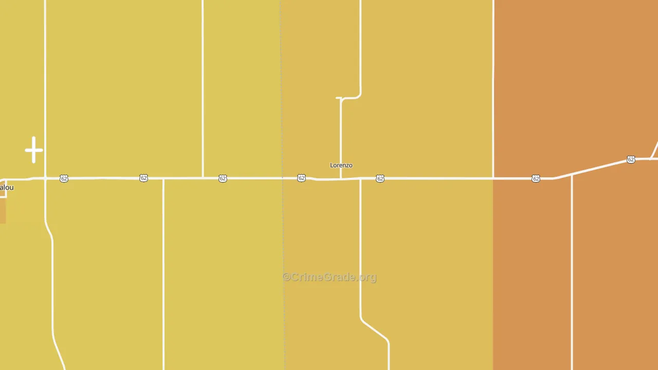 79343, TX Map of Drug-Related Crime Rates