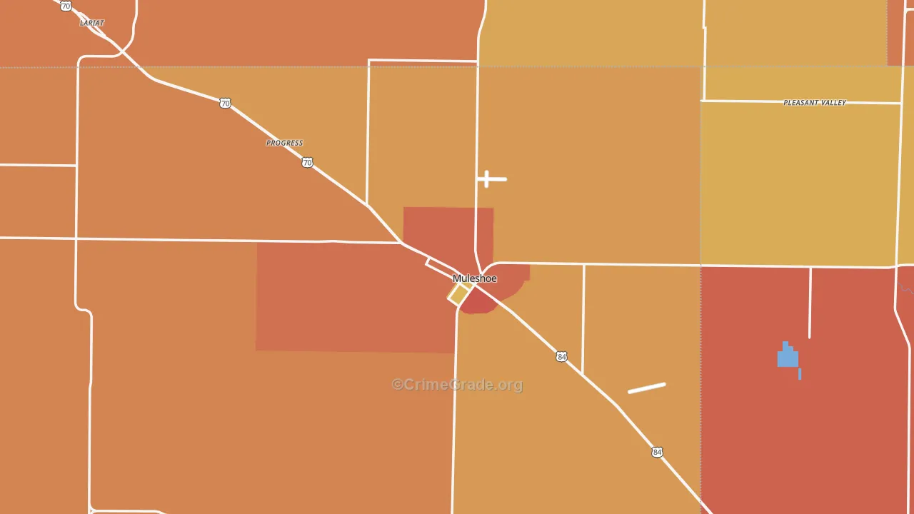 79347, TX Map of Drug-Related Crime Rates