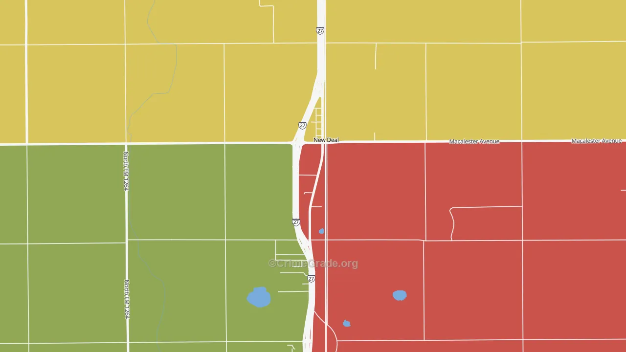 79350, TX Map of Drug-Related Crime Rates
