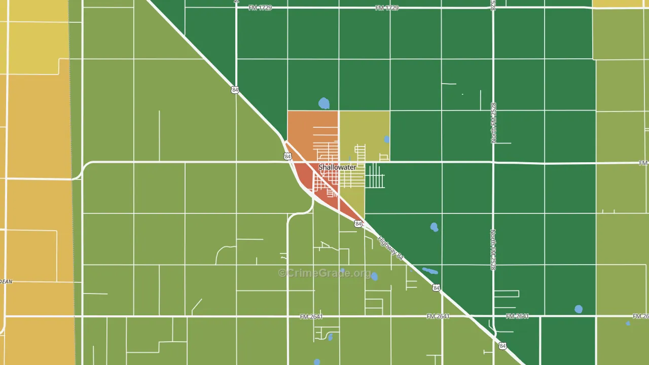 79363, TX Map of Drug-Related Crime Rates