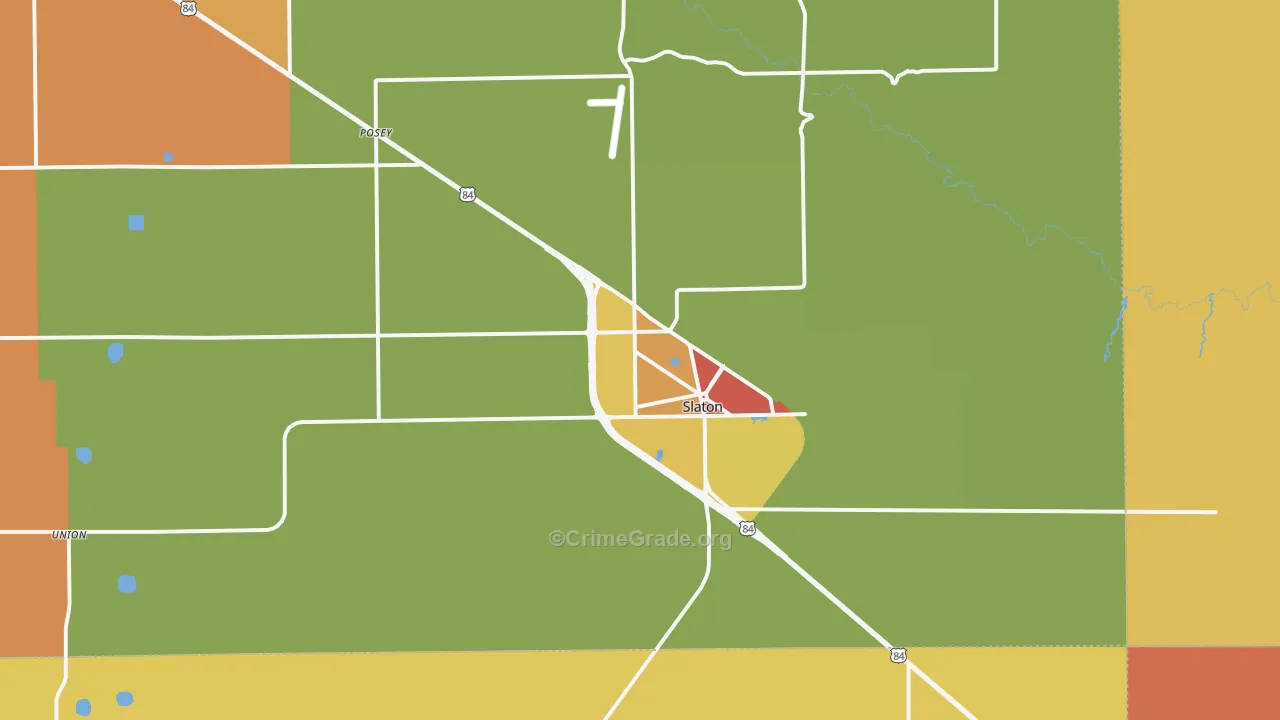 79364, TX Map of Drug-Related Crime Rates