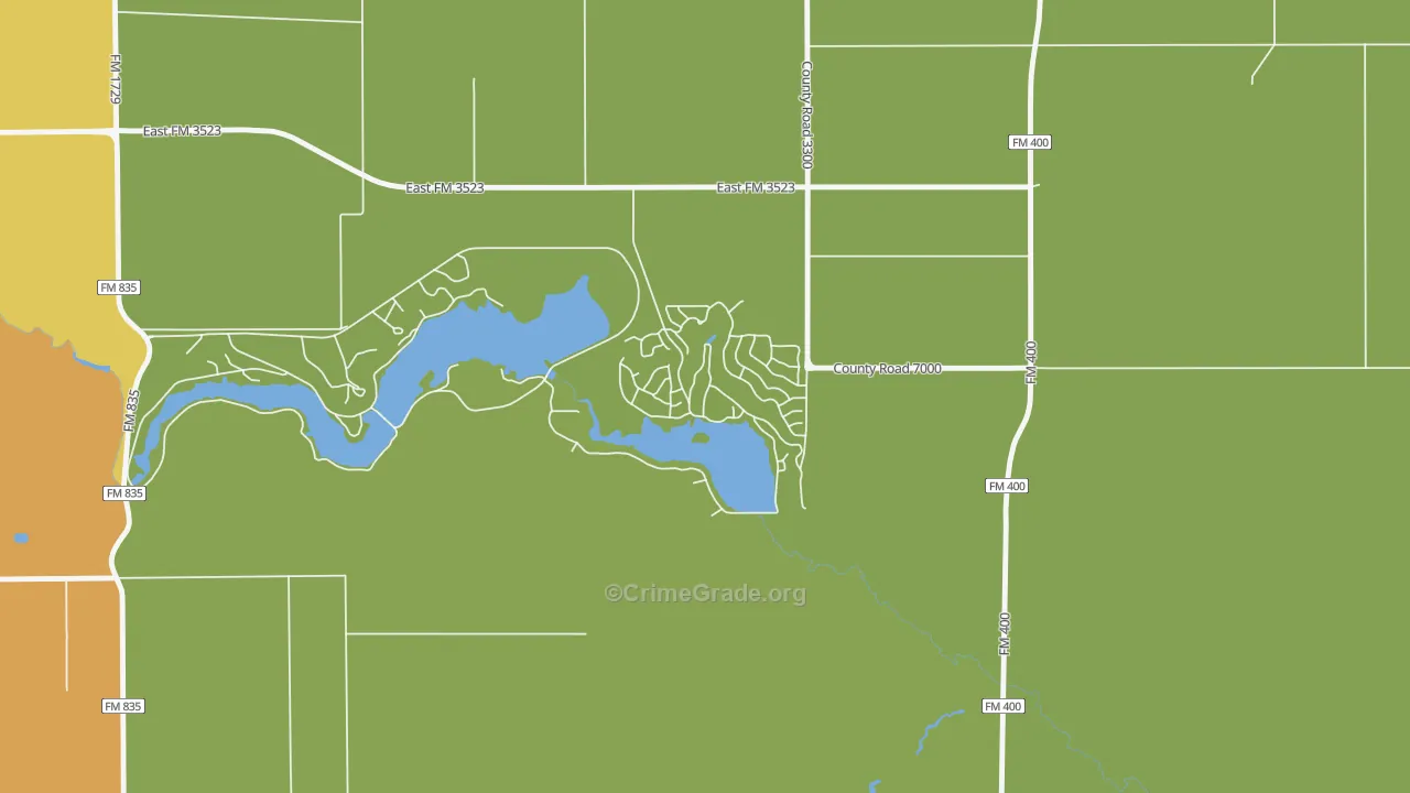 79366, TX Map of Drug-Related Crime Rates