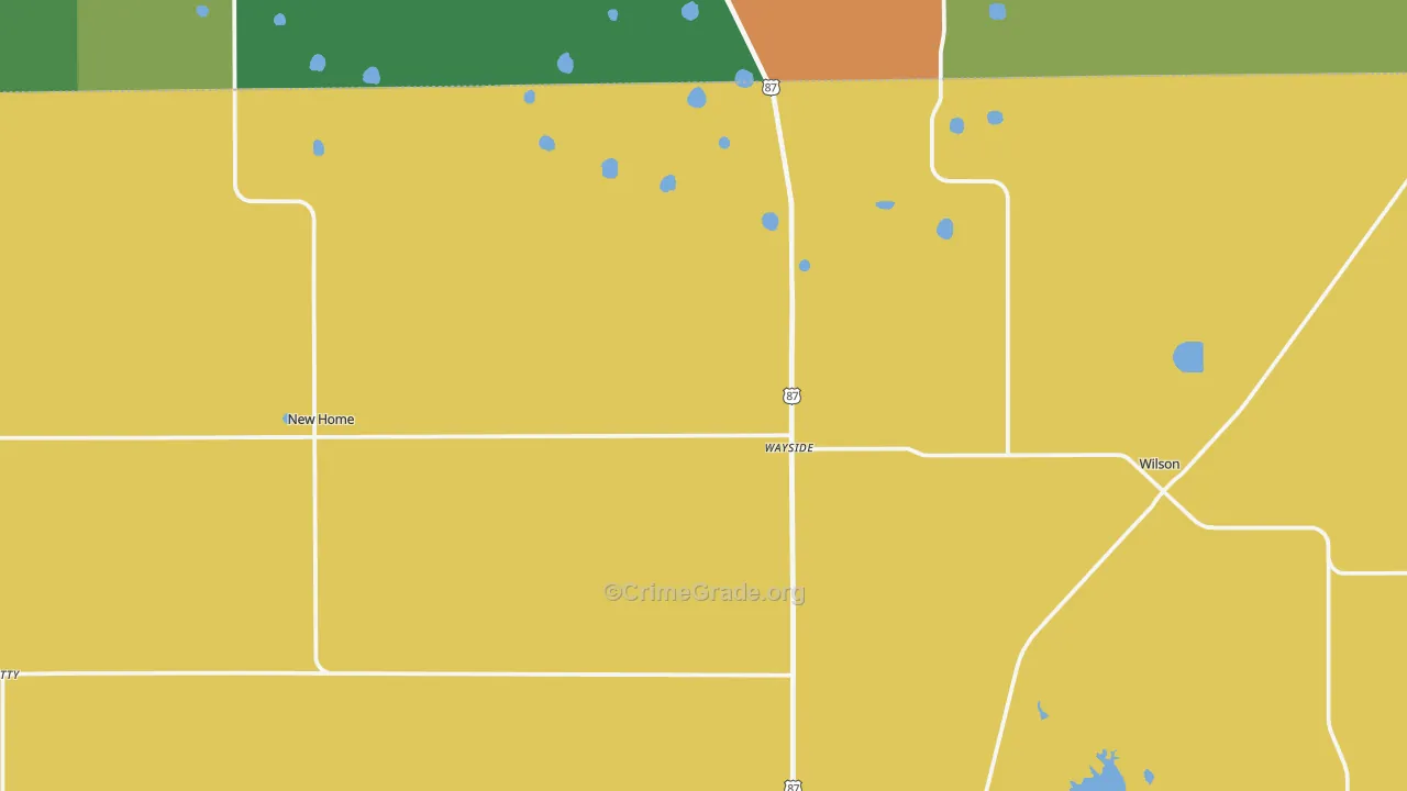 79381, TX Map of Drug-Related Crime Rates