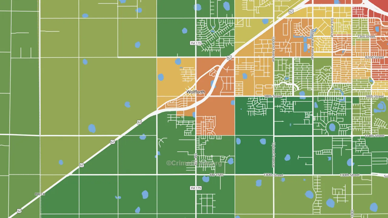 79382, TX Map of Drug-Related Crime Rates
