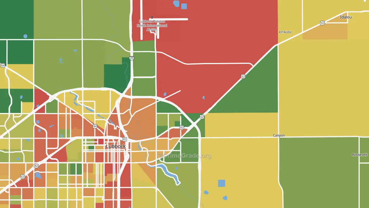 79403, TX Map of Drug-Related Crime Rates