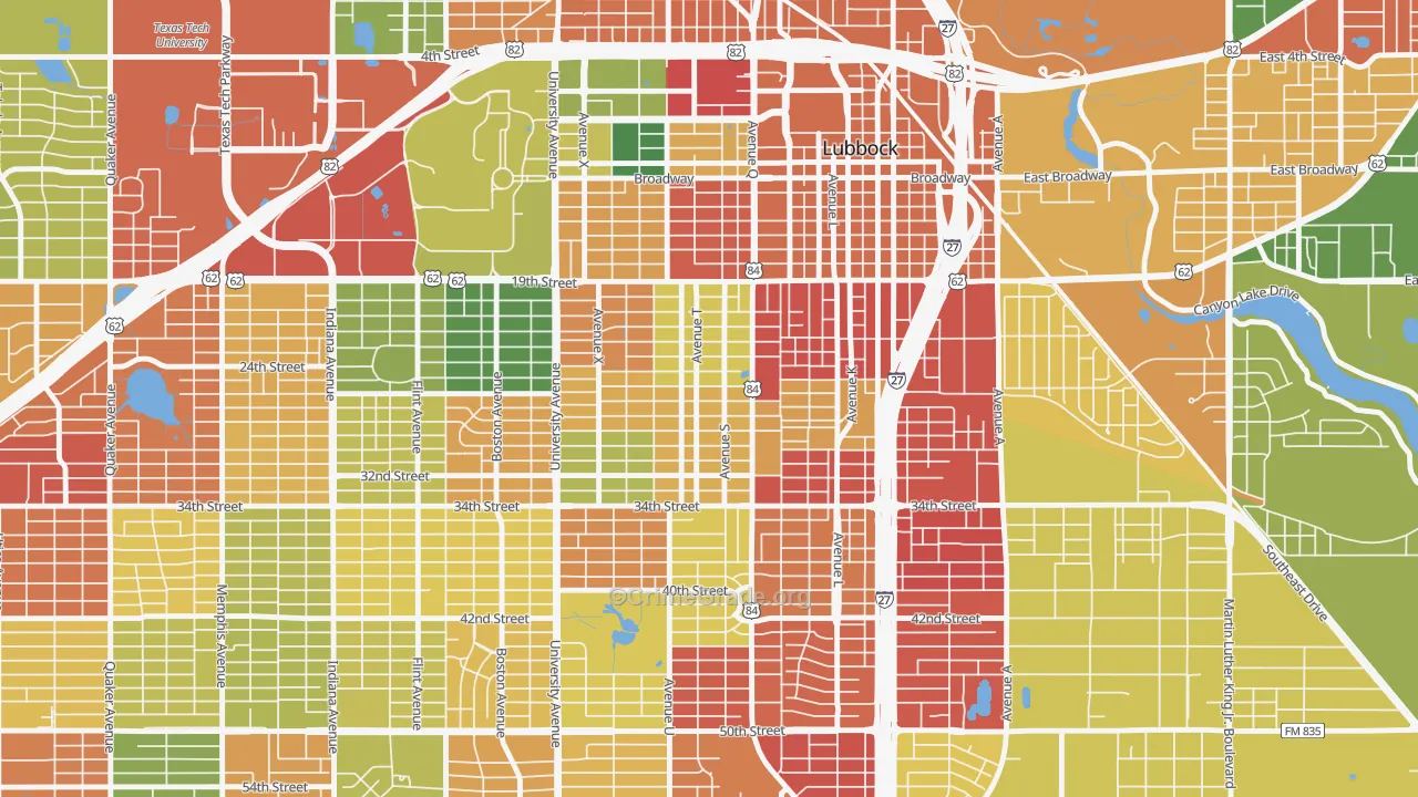 79411, TX Map of Drug-Related Crime Rates