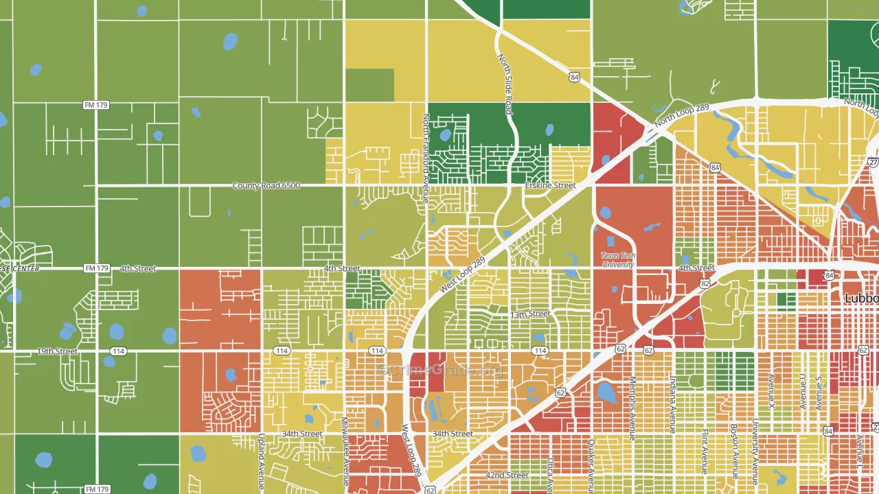 79416, TX Map of Drug-Related Crime Rates