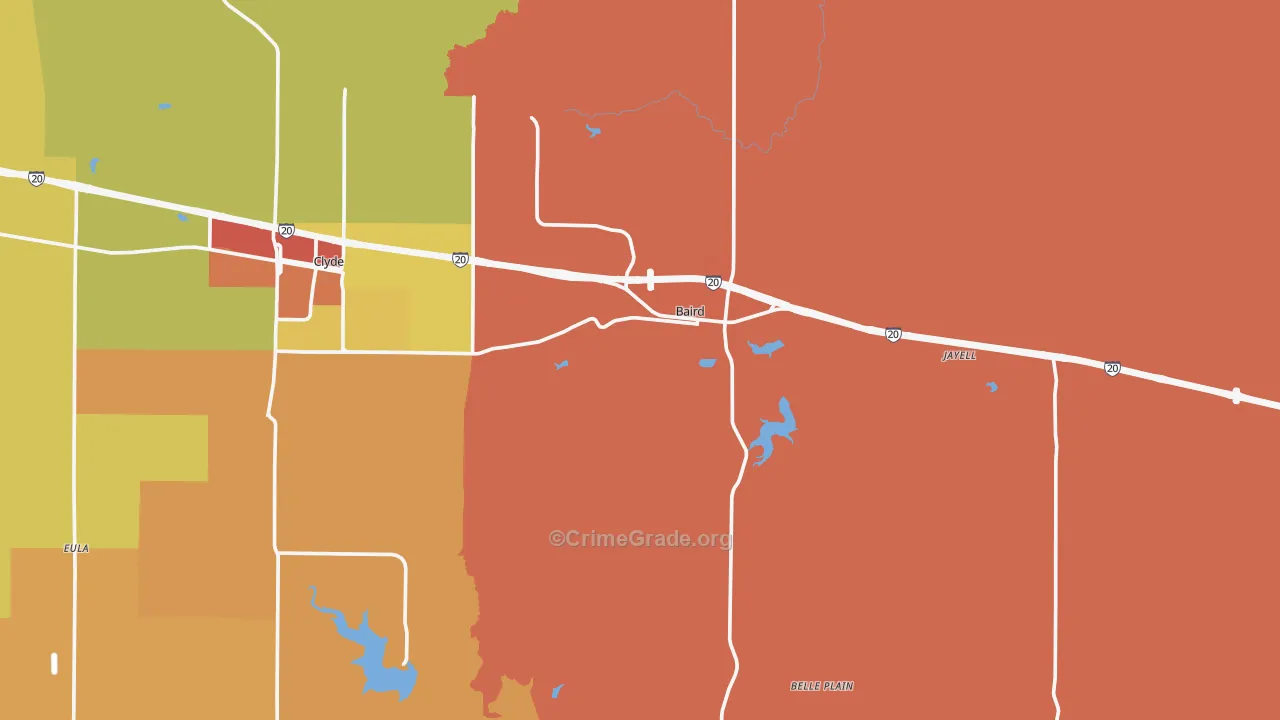 79504, TX Map of Drug-Related Crime Rates