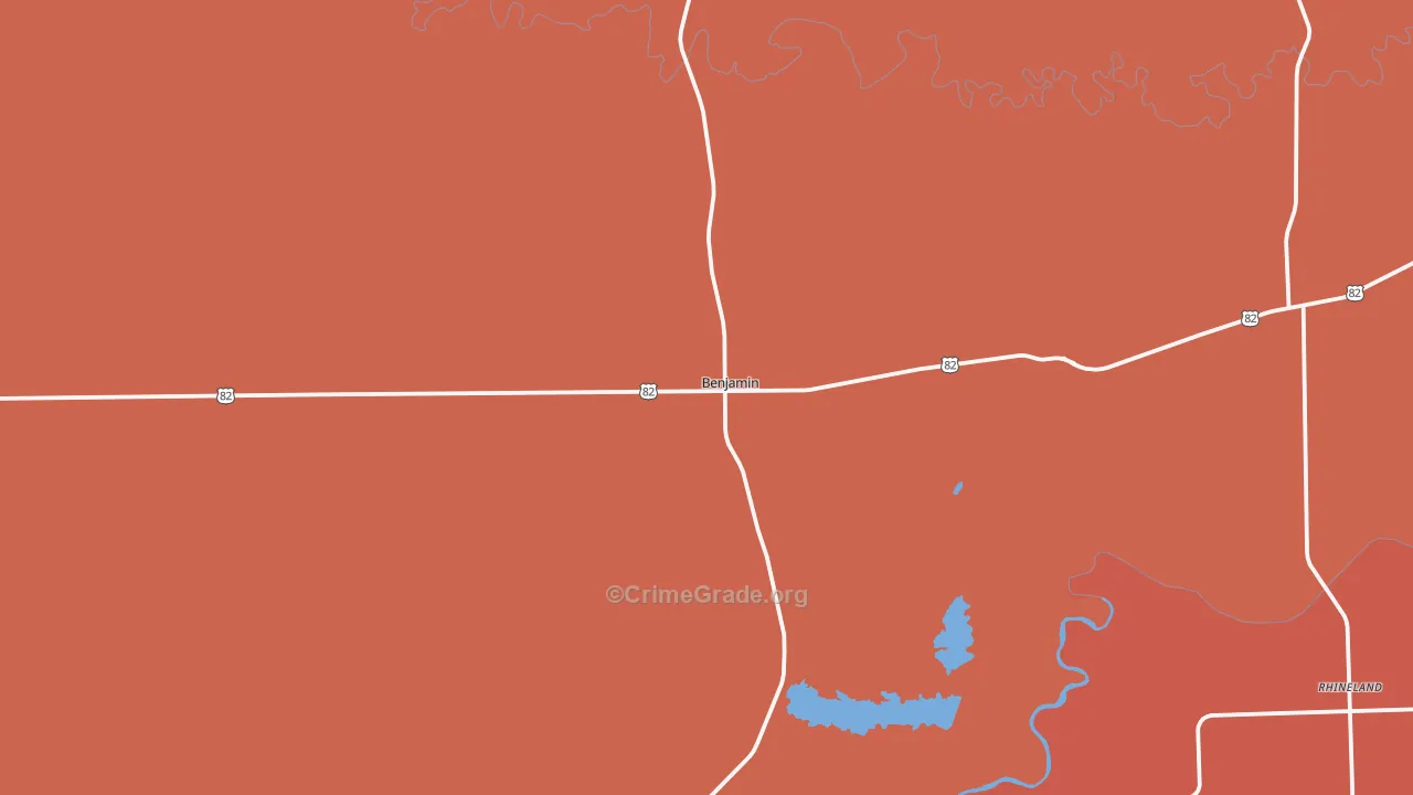 79505, TX Map of Drug-Related Crime Rates
