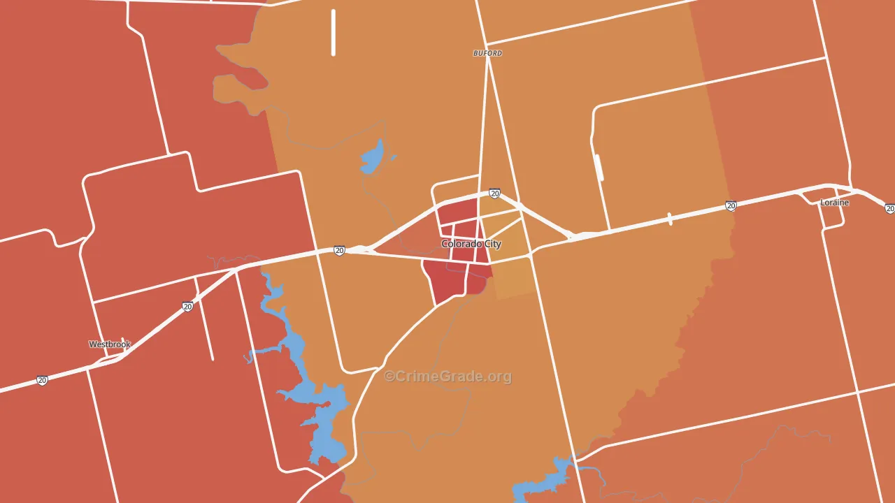79512, TX Map of Drug-Related Crime Rates