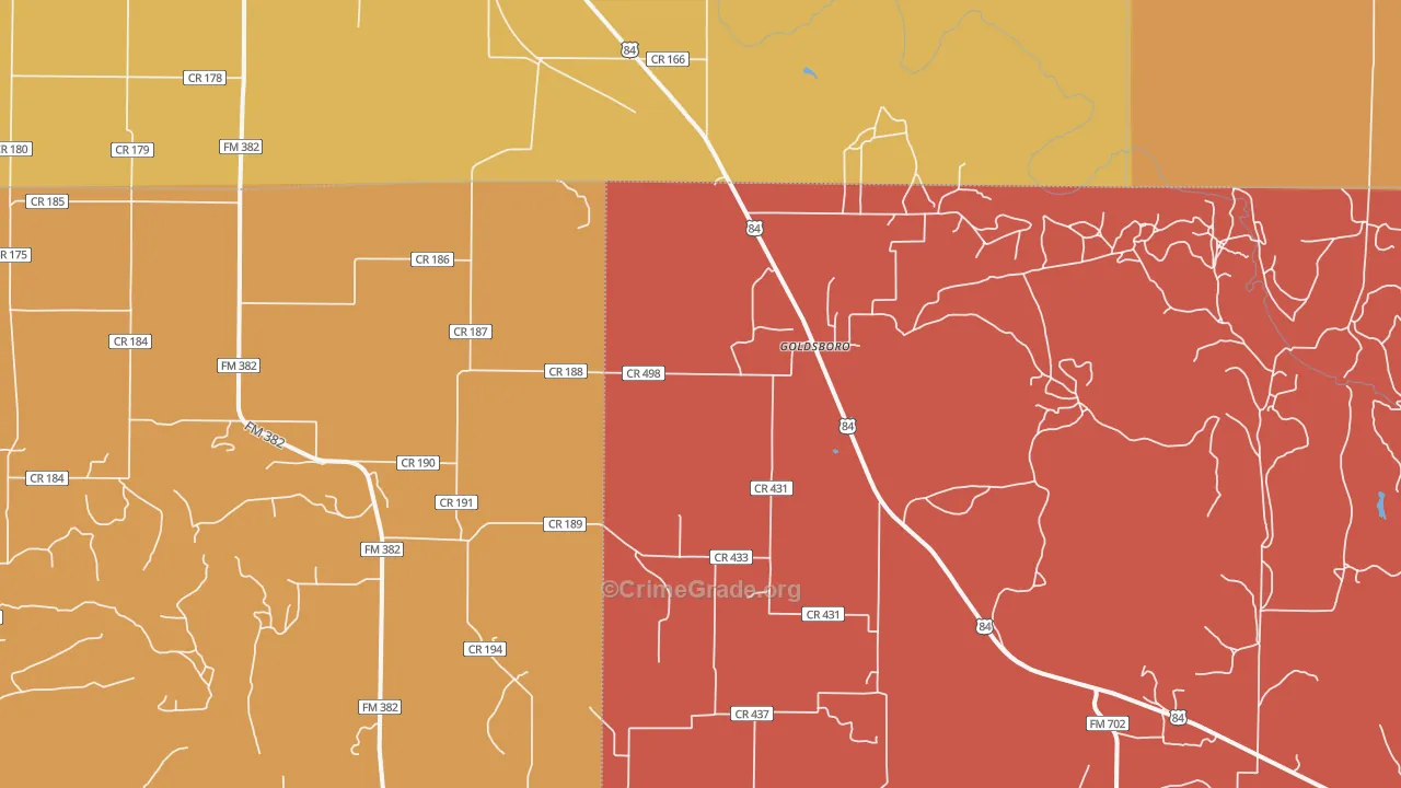 79519, TX Map of Drug-Related Crime Rates