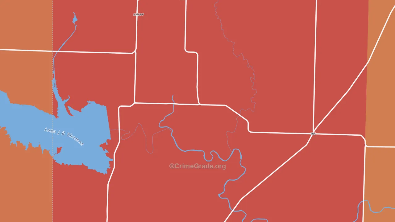 79527, TX Map of Drug-Related Crime Rates