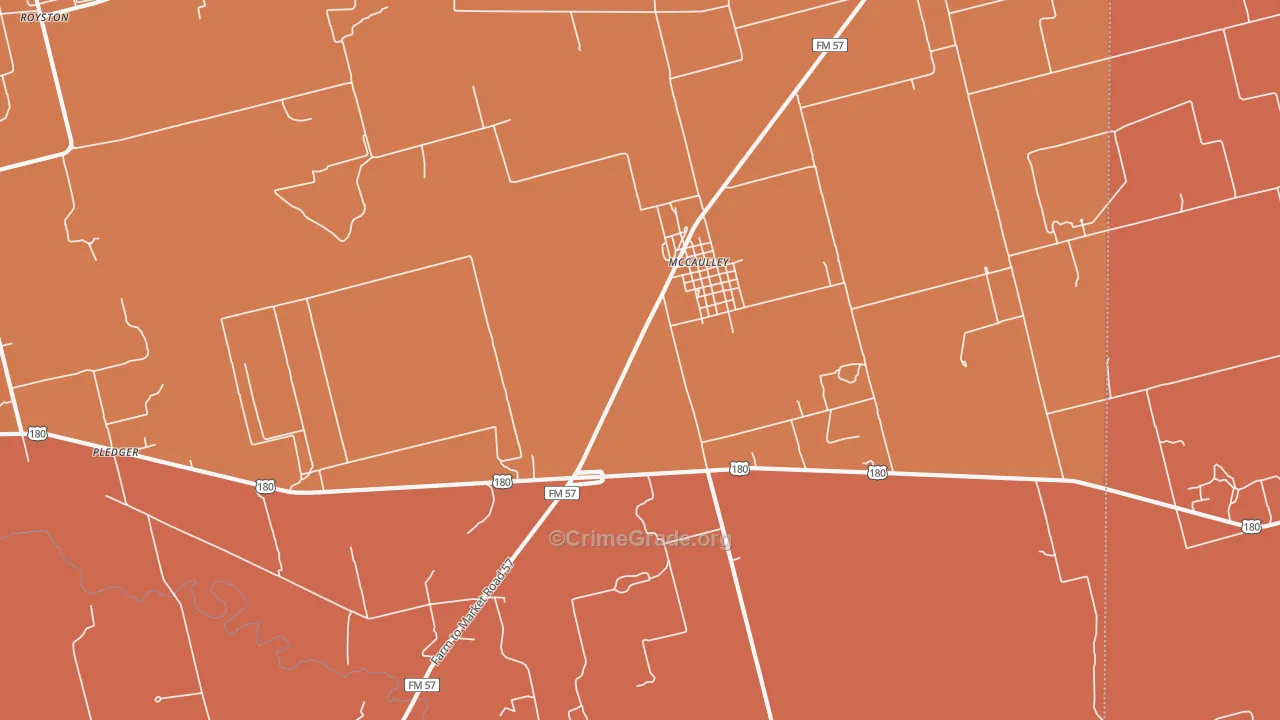 79534, TX Map of Drug-Related Crime Rates
