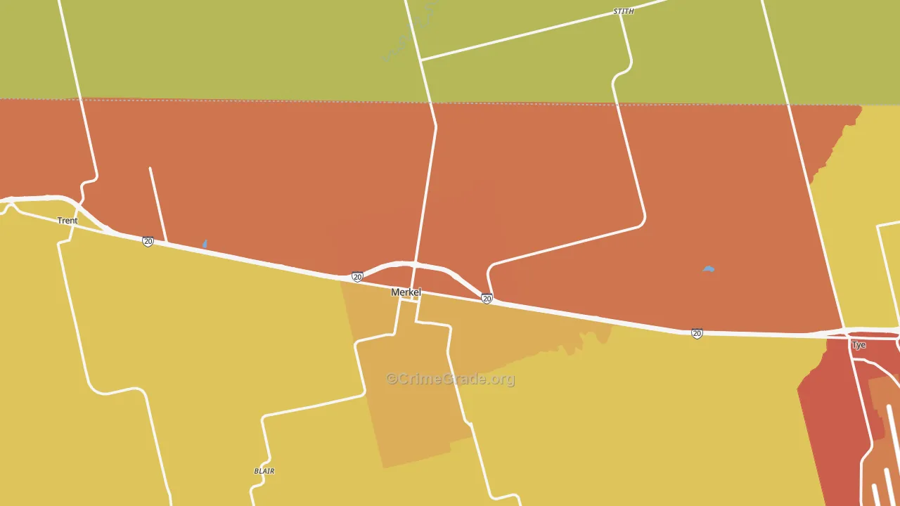 79536, TX Map of Drug-Related Crime Rates