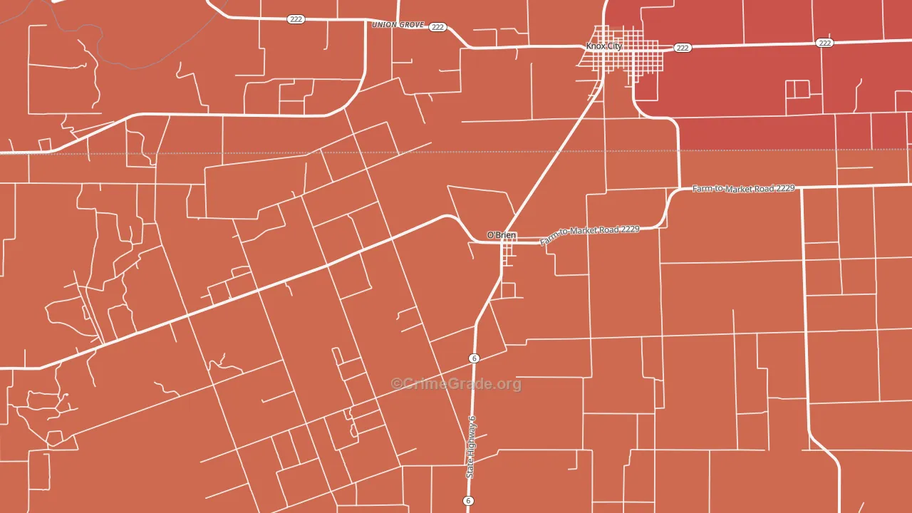 79539, TX Map of Drug-Related Crime Rates