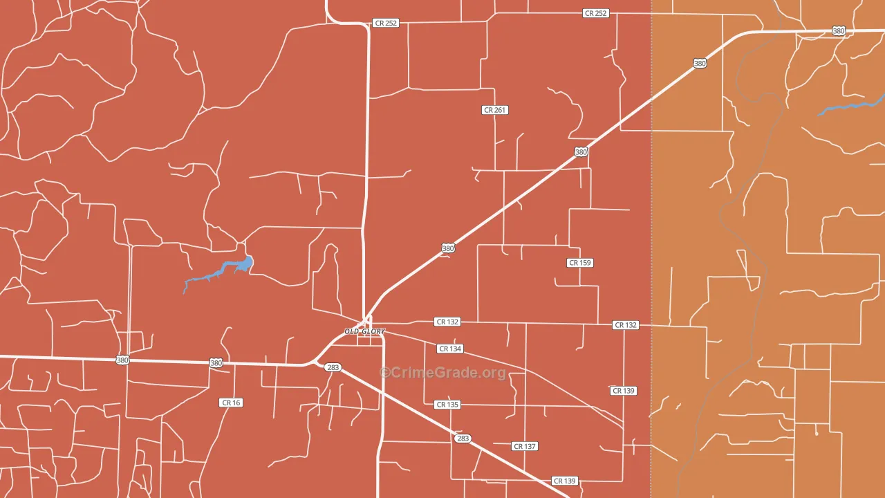 79540, TX Map of Drug-Related Crime Rates