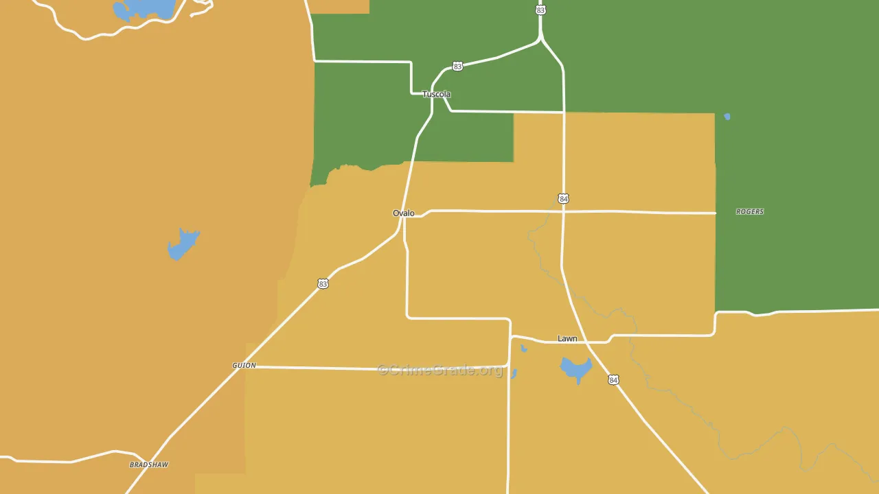 79541, TX Map of Drug-Related Crime Rates