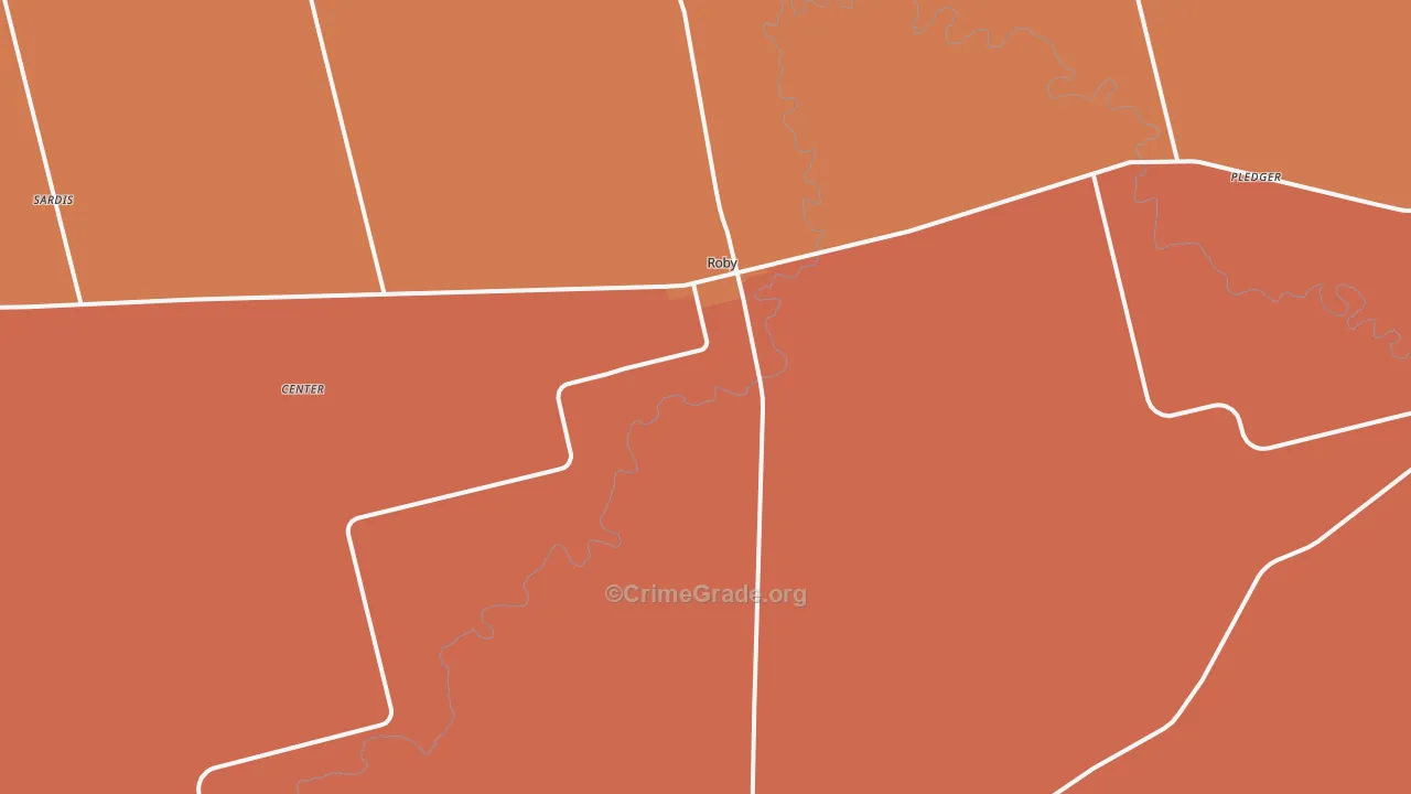 79543, TX Map of Drug-Related Crime Rates