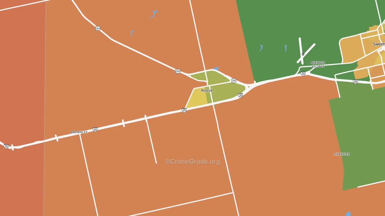 79545, TX Map of Drug-Related Crime Rates