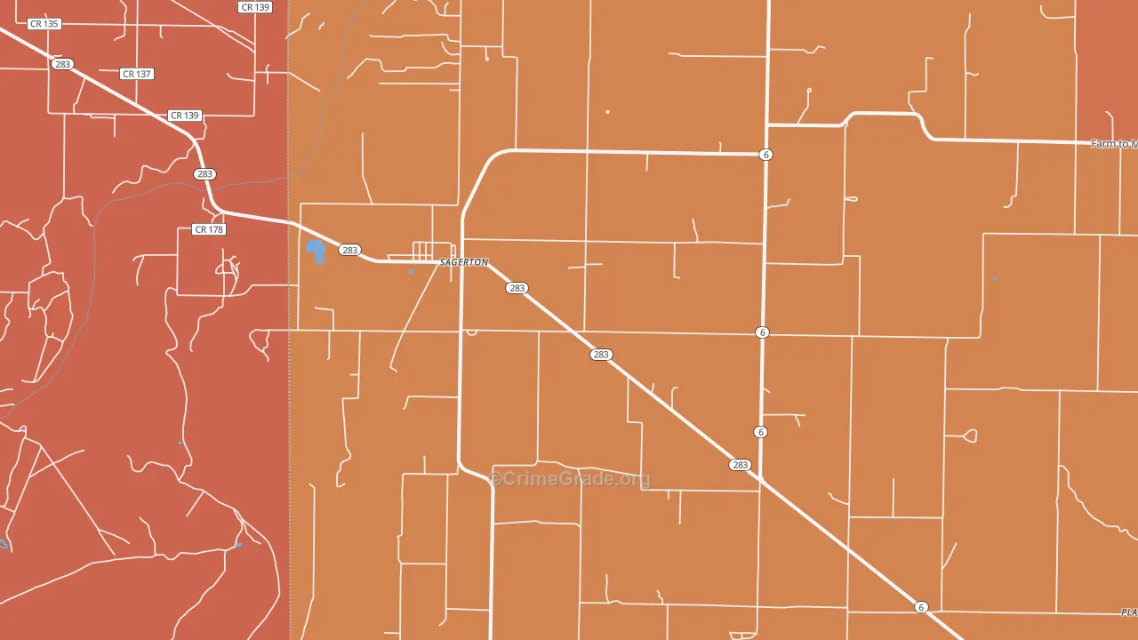 79548, TX Map of Drug-Related Crime Rates