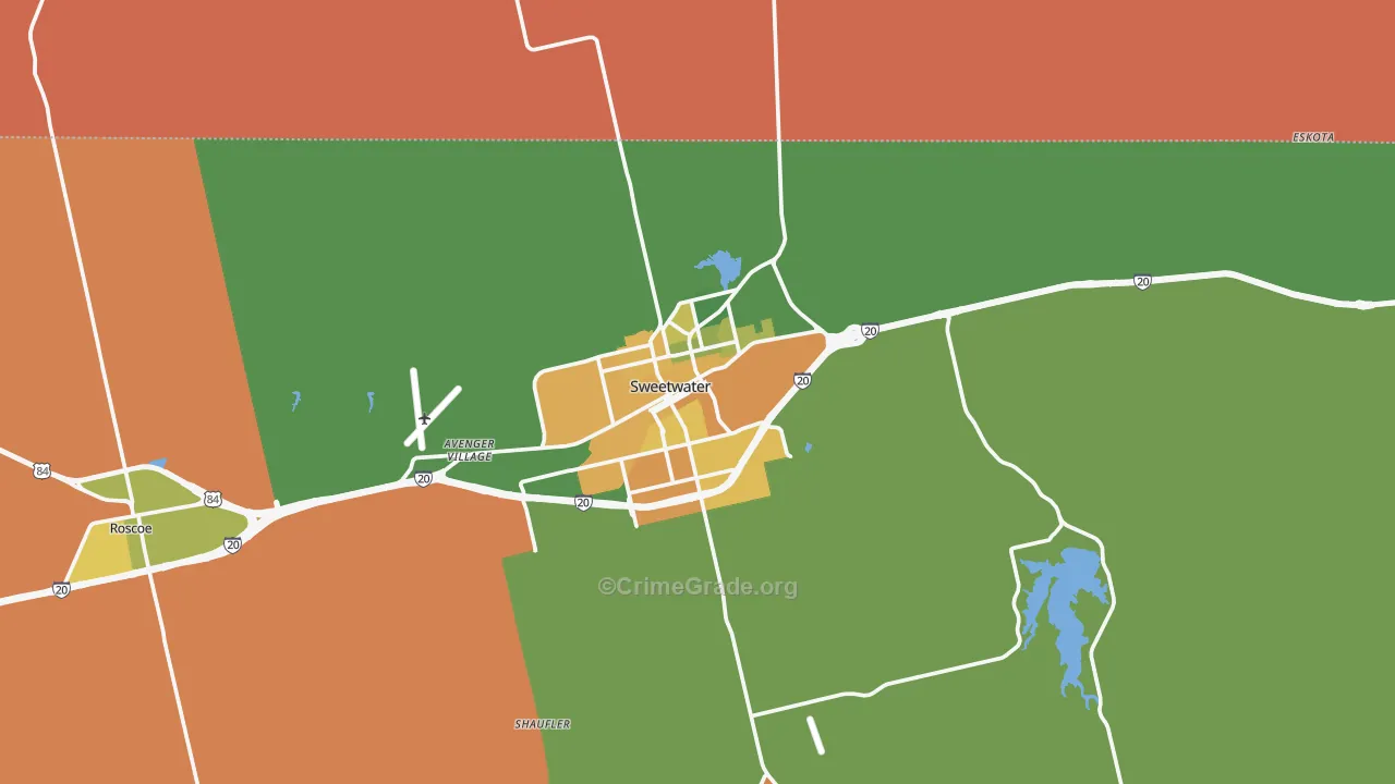 79556, TX Map of Drug-Related Crime Rates