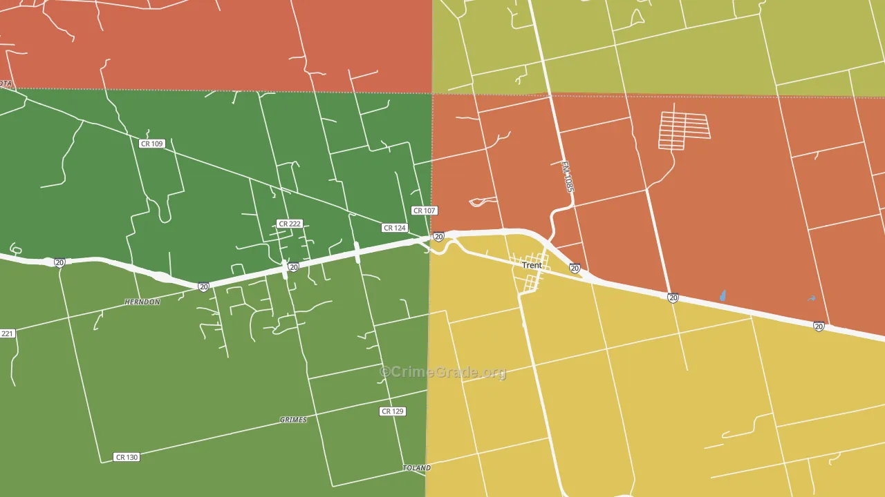 79561, TX Map of Drug-Related Crime Rates