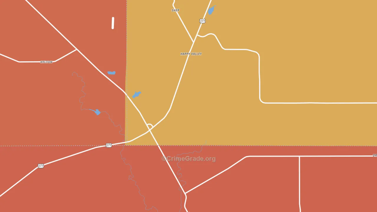 79566, TX Map of Drug-Related Crime Rates