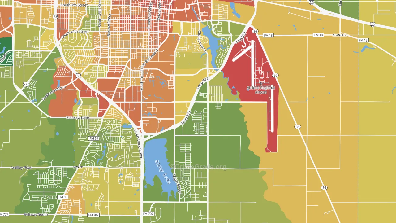79602, TX Map of Drug-Related Crime Rates