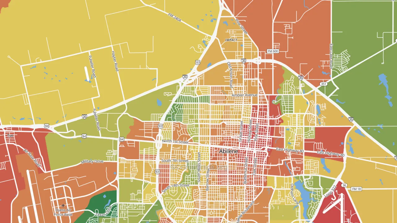 79603, TX Map of Drug-Related Crime Rates