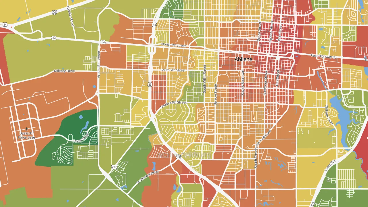79605, TX Map of Drug-Related Crime Rates