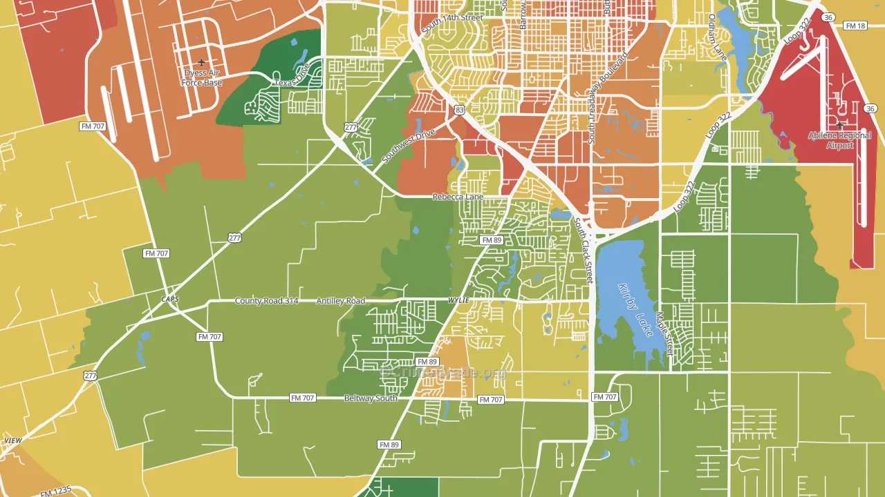 79606, TX Map of Drug-Related Crime Rates
