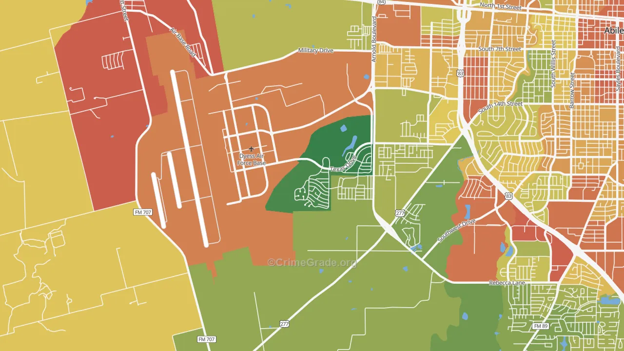 79607, TX Map of Drug-Related Crime Rates