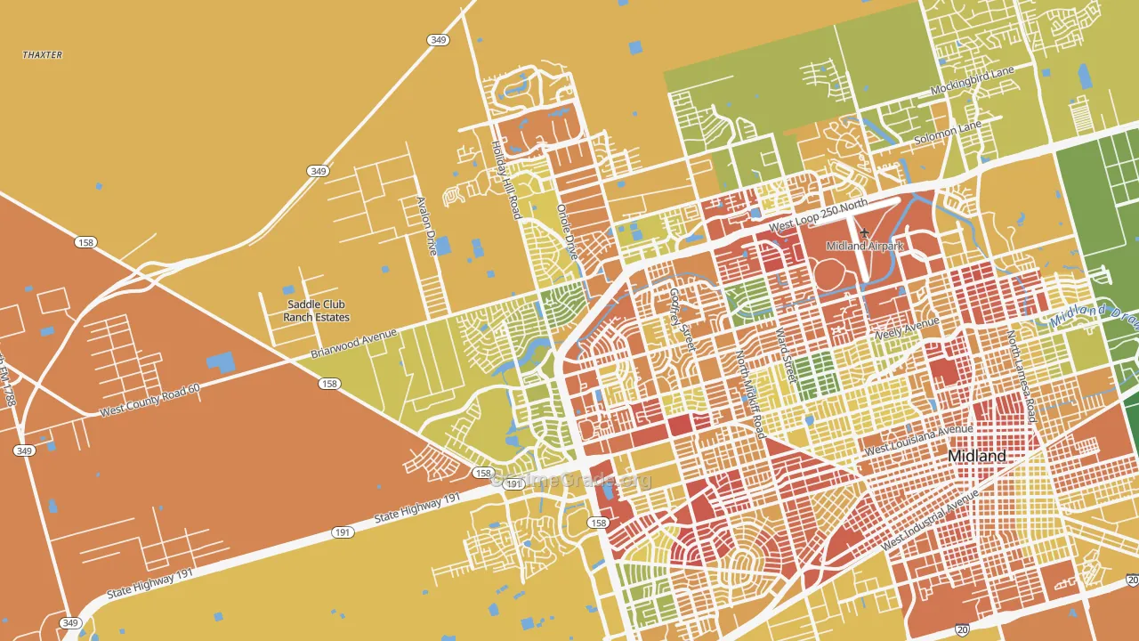 79707, TX Map of Drug-Related Crime Rates