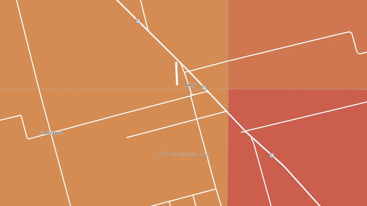 79713, TX Map of Drug-Related Crime Rates