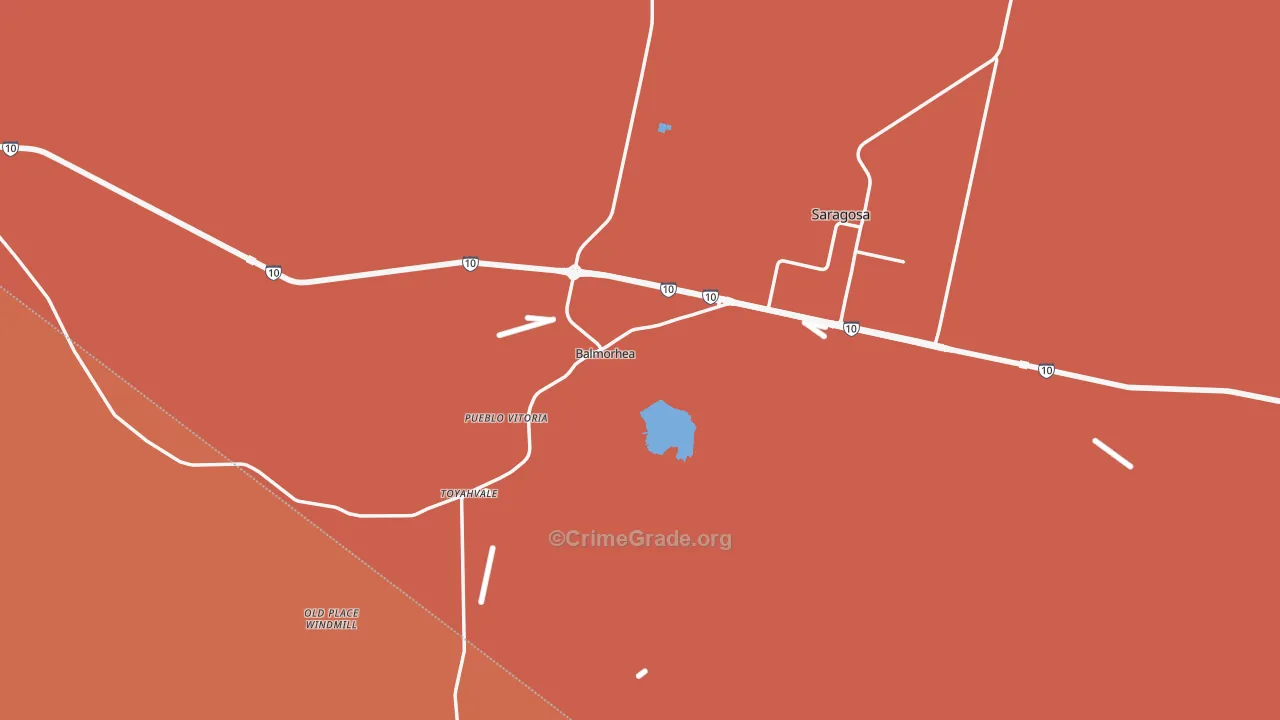 79718, TX Map of Drug-Related Crime Rates