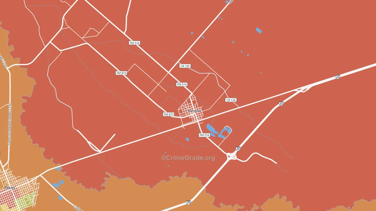 79719, TX Map of Drug-Related Crime Rates