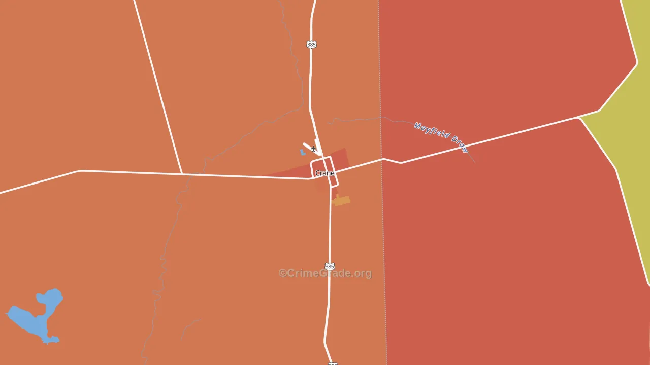 79731, TX Map of Drug-Related Crime Rates