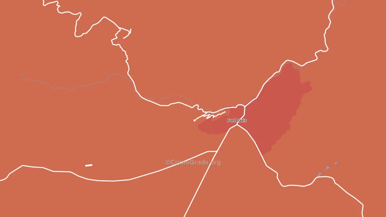 79734, TX Map of Drug-Related Crime Rates