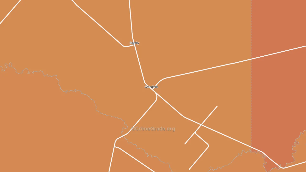 79742, TX Map of Drug-Related Crime Rates